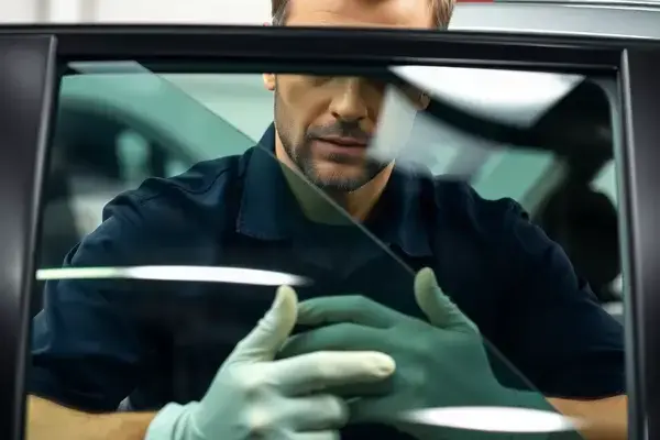 Security film installation on SUV windows